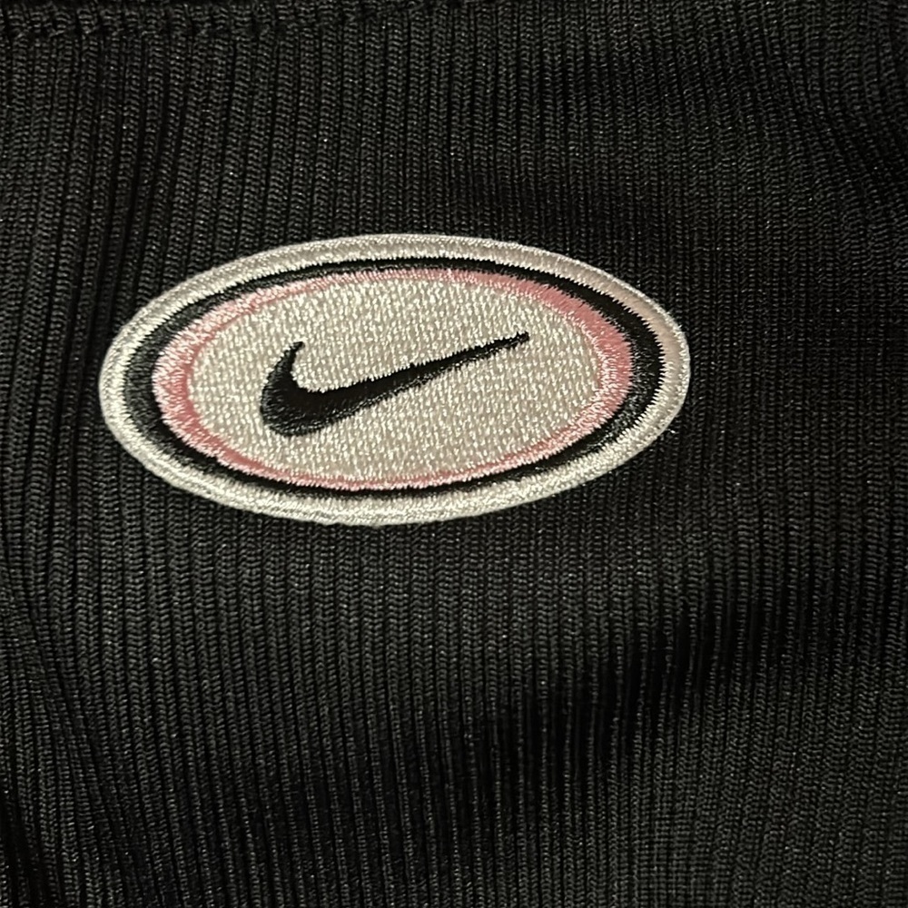 Nike Women's Sportswear Ribbed Femme Pants SZ MEDIUM Black Wide Leg - Picture 4 of 10